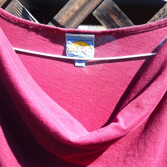C&C California Burgandy cowel neck shirt - Picture 3 of 6